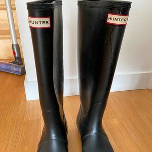 Hunter Women's Original Tall Wide Rain Boots - Bla